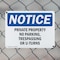 Signmission Private Property No Parking Trespassing OSHA Notice Sign, Plastic, 10in W x 7in L, 2PK OS-2PACK-NS-P-710-L-17839 - alternate 5